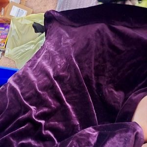 Velvet velvety purple girls fancy dress